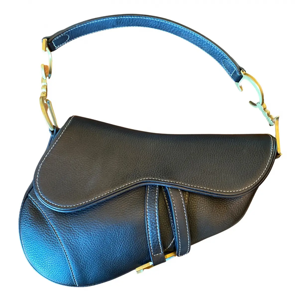 Saddle leather handbag Dior - Vintage