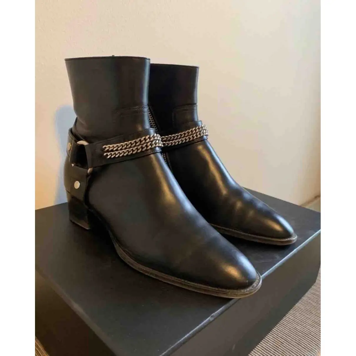 Saint Laurent Leather ankle boots for sale