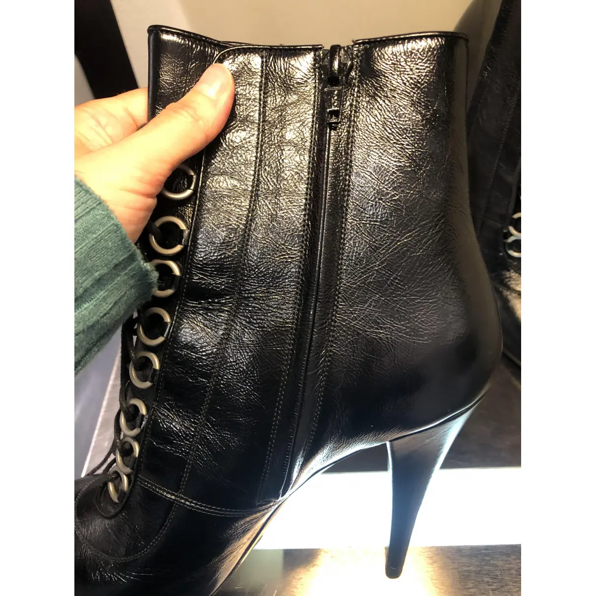 Leather lace up boots Saint Laurent