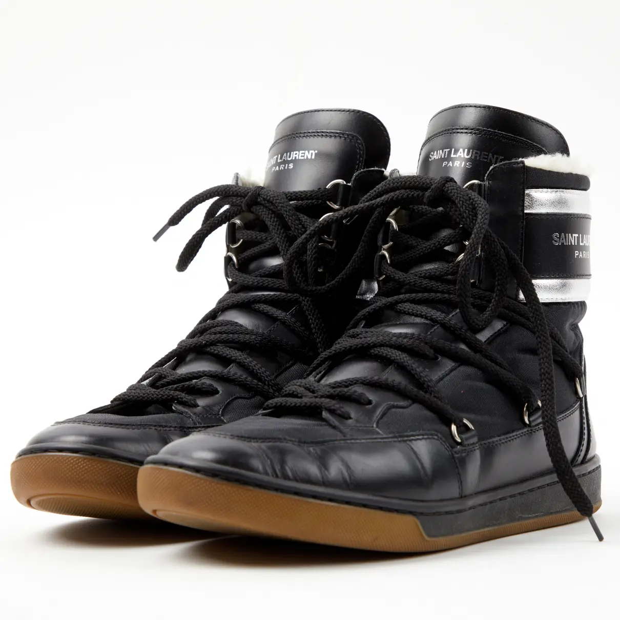 Buy Saint Laurent Leather lace up boots online