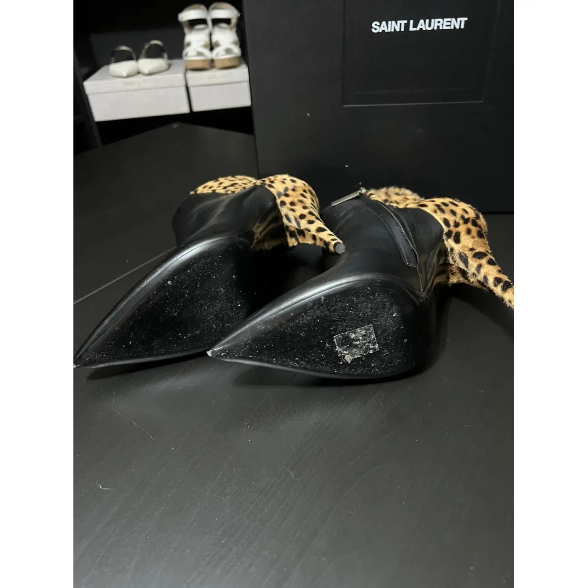 Leather ankle boots Saint Laurent