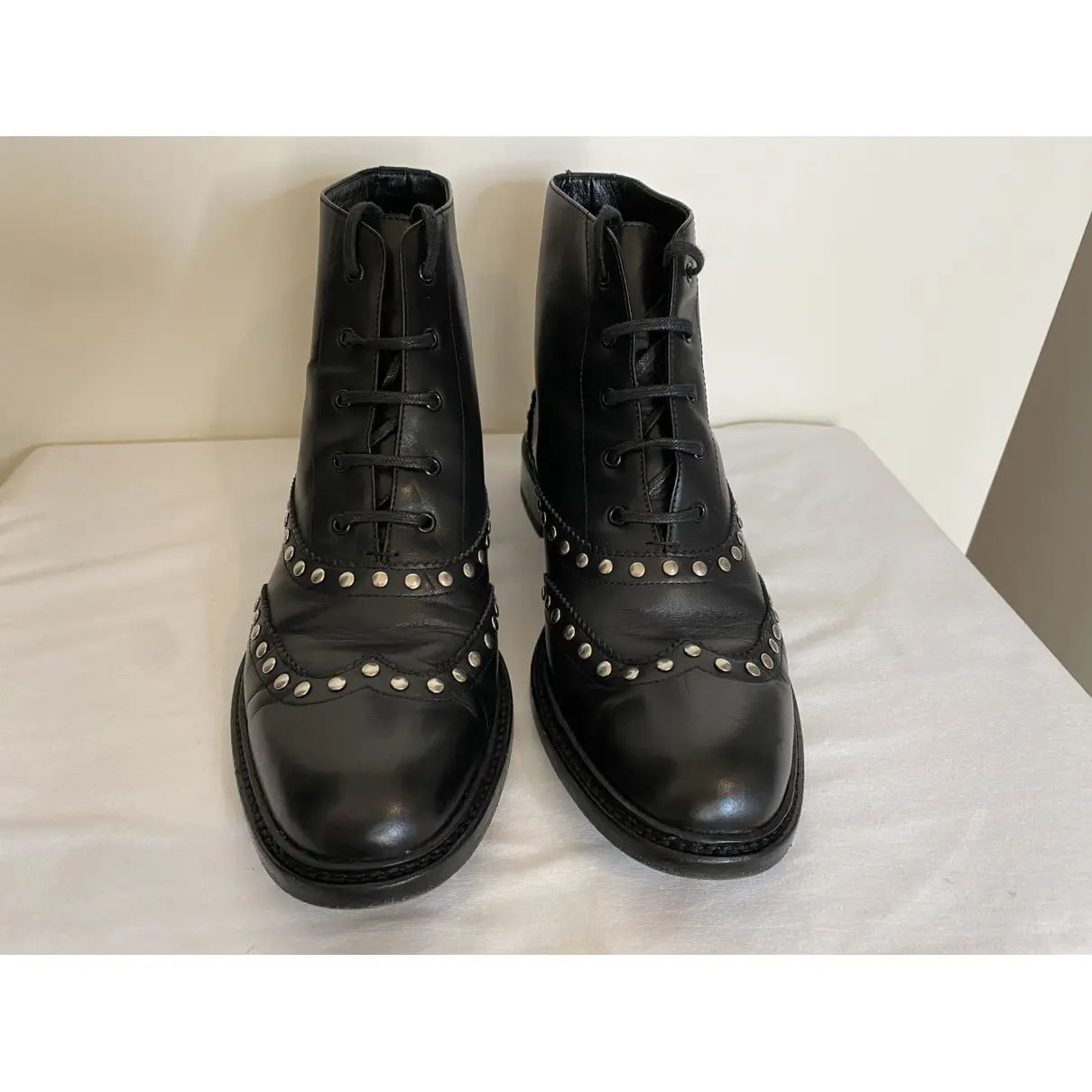 Buy Saint Laurent Leather ankle boots online