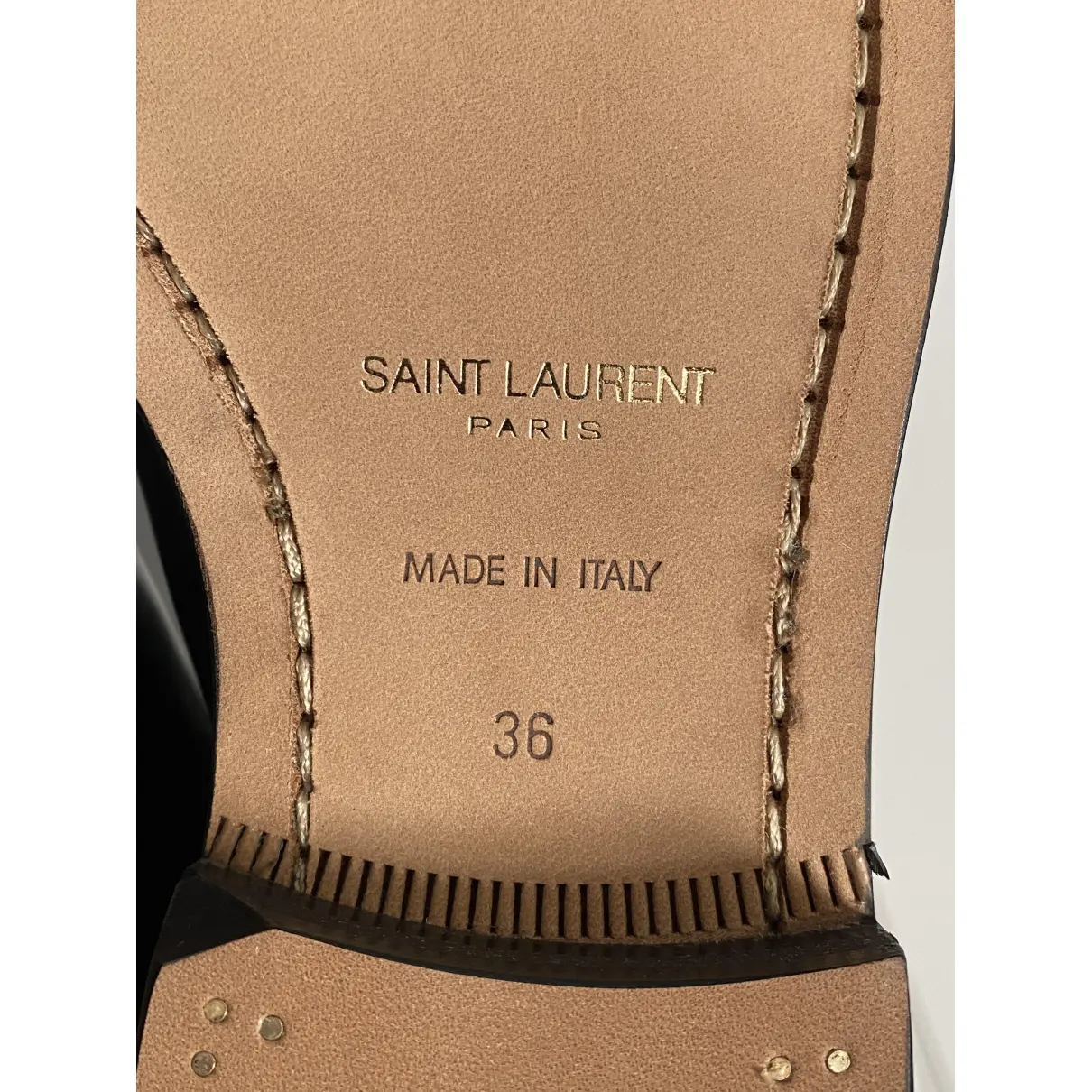 Leather riding boots Saint Laurent