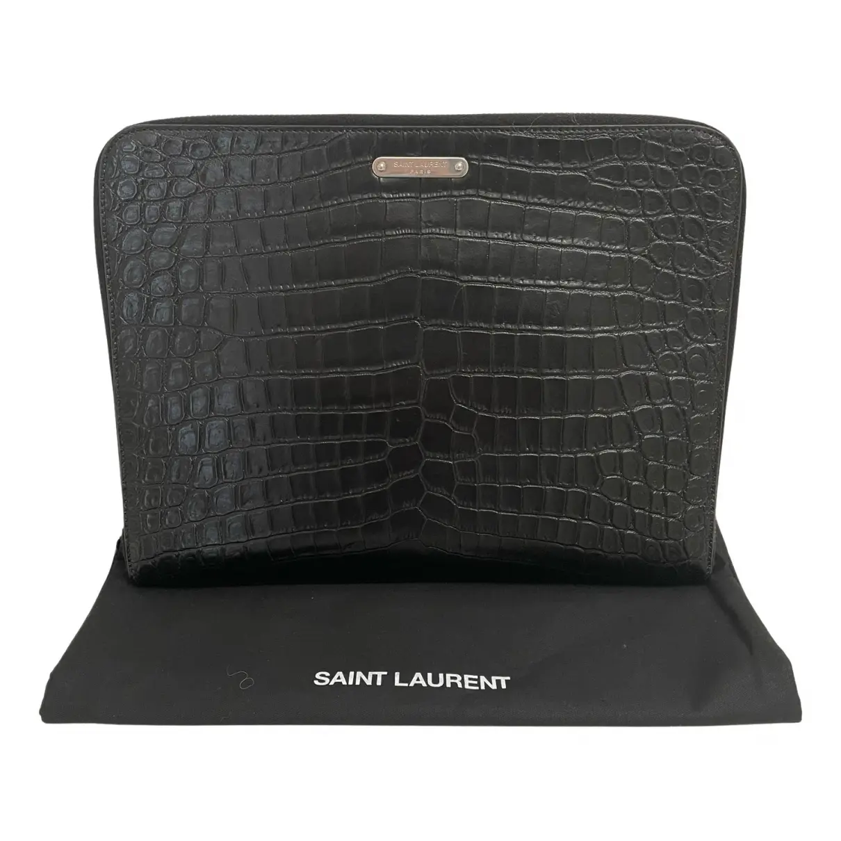 Leather clutch bag Saint Laurent