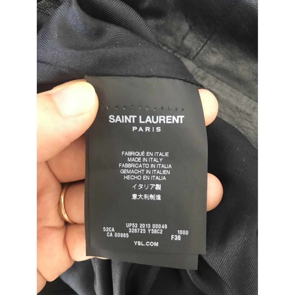 Buy Saint Laurent Leather mini dress online
