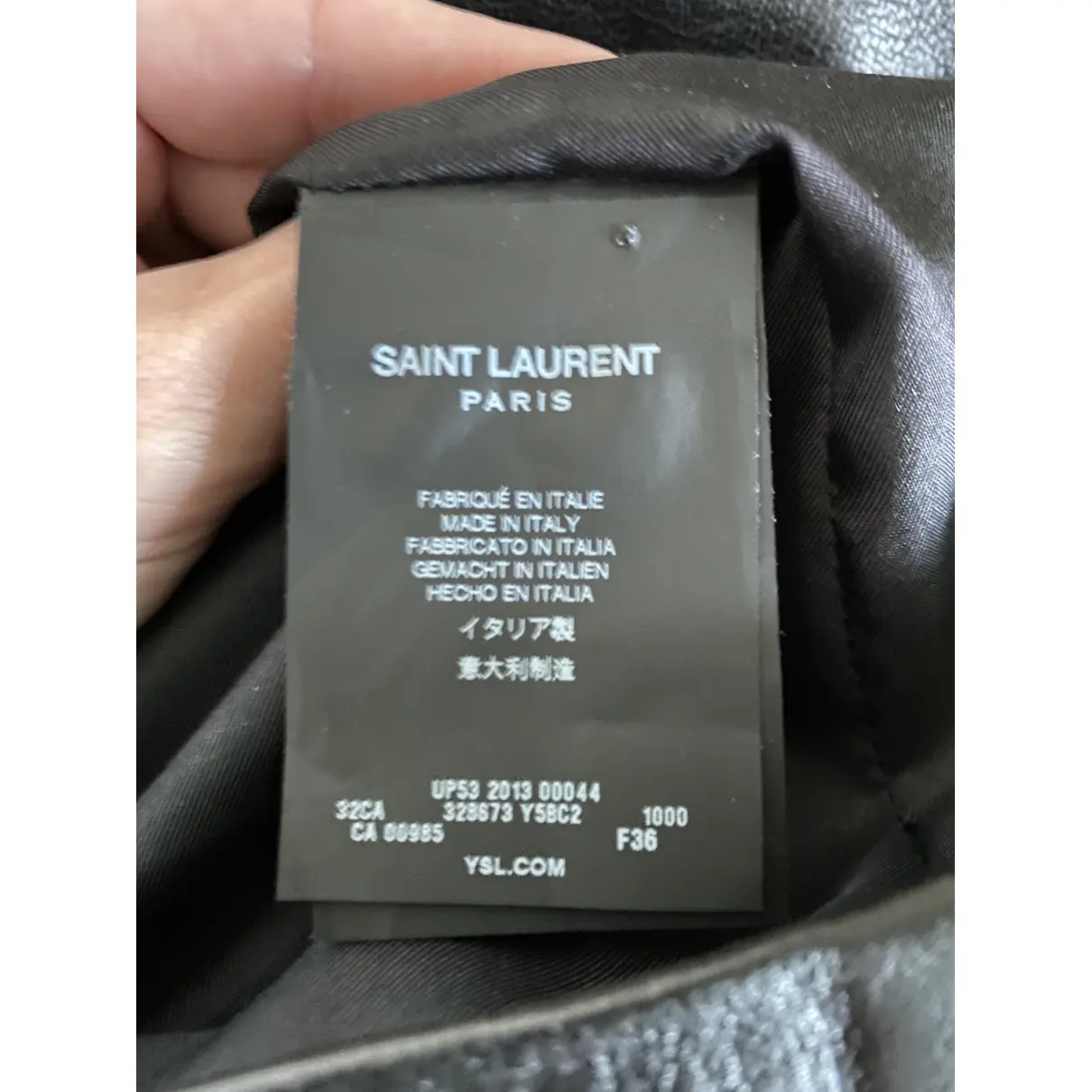Leather mini dress Saint Laurent
