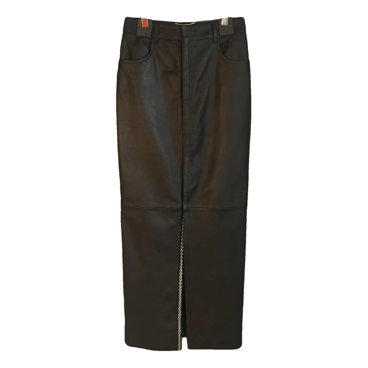 Leather maxi skirt Saint Laurent