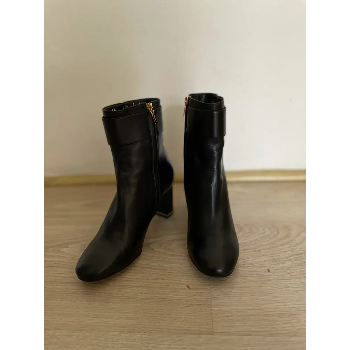 Buy Salvatore Ferragamo Leather buckled boots online