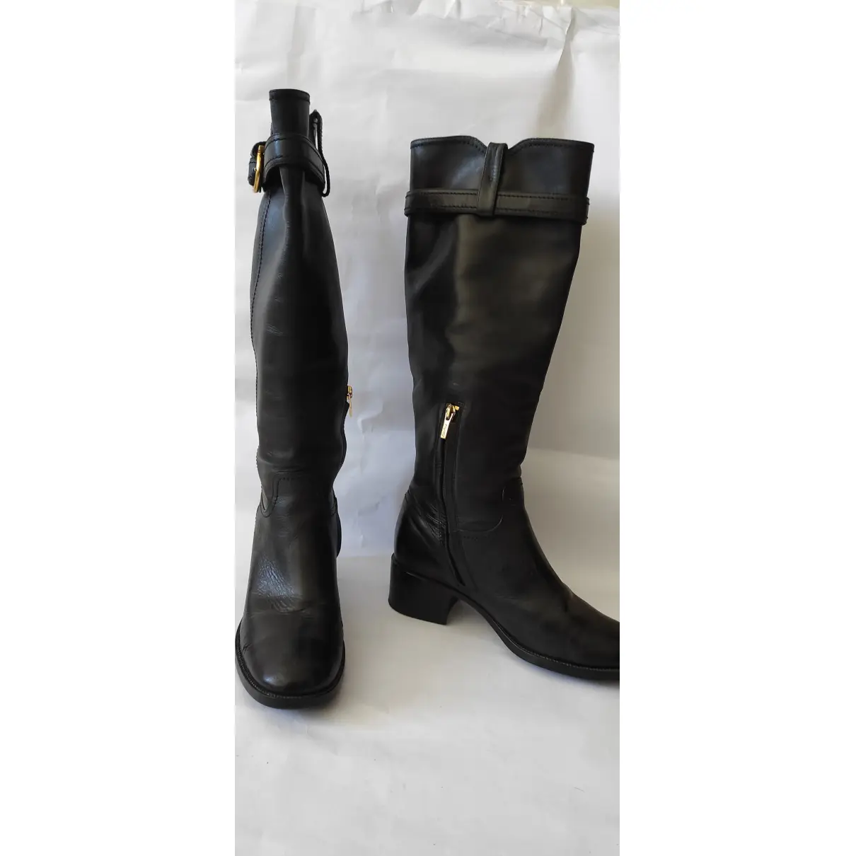 Buy Salvatore Ferragamo Leather boots online - Vintage