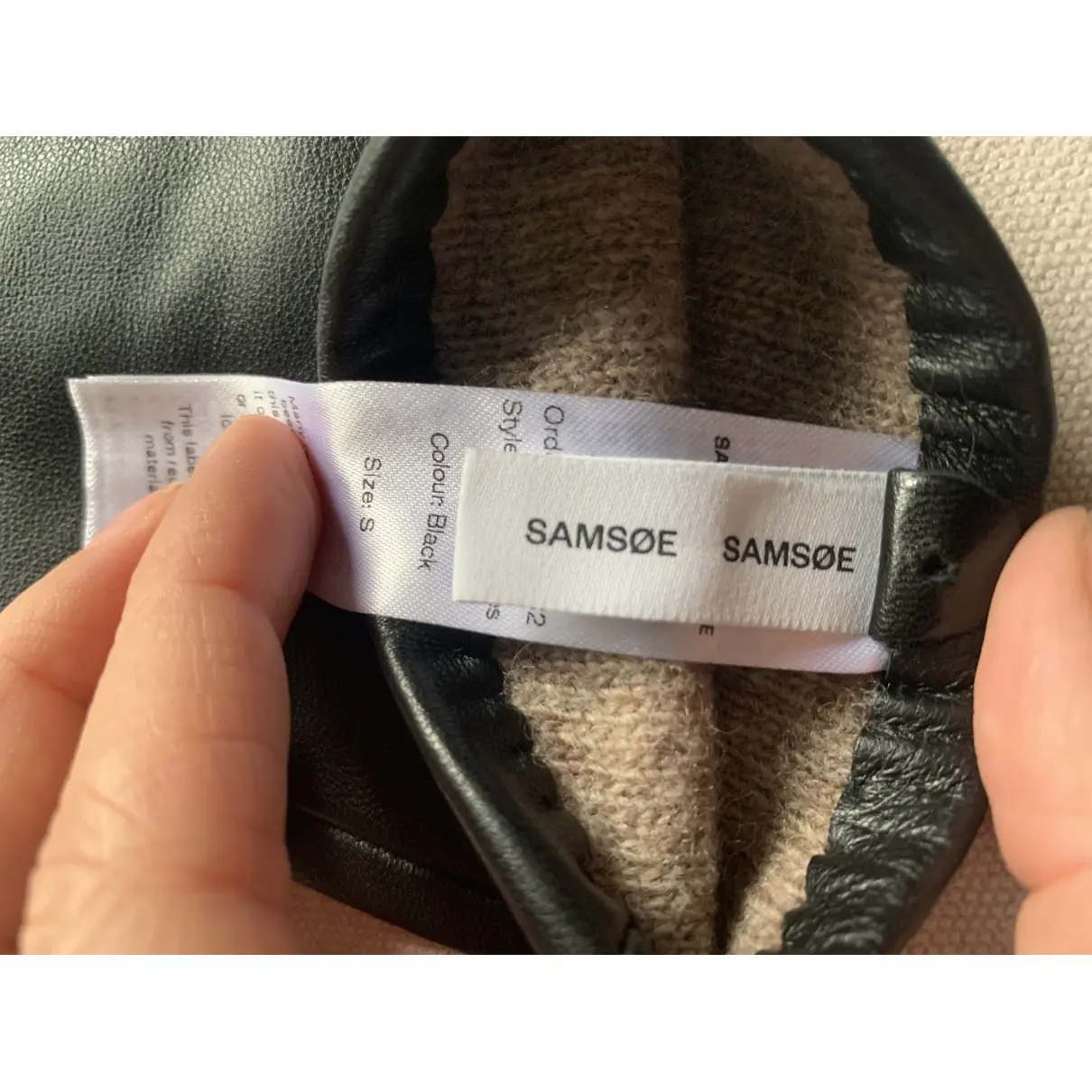 Buy Samsoe & Samsoe Leather gloves online