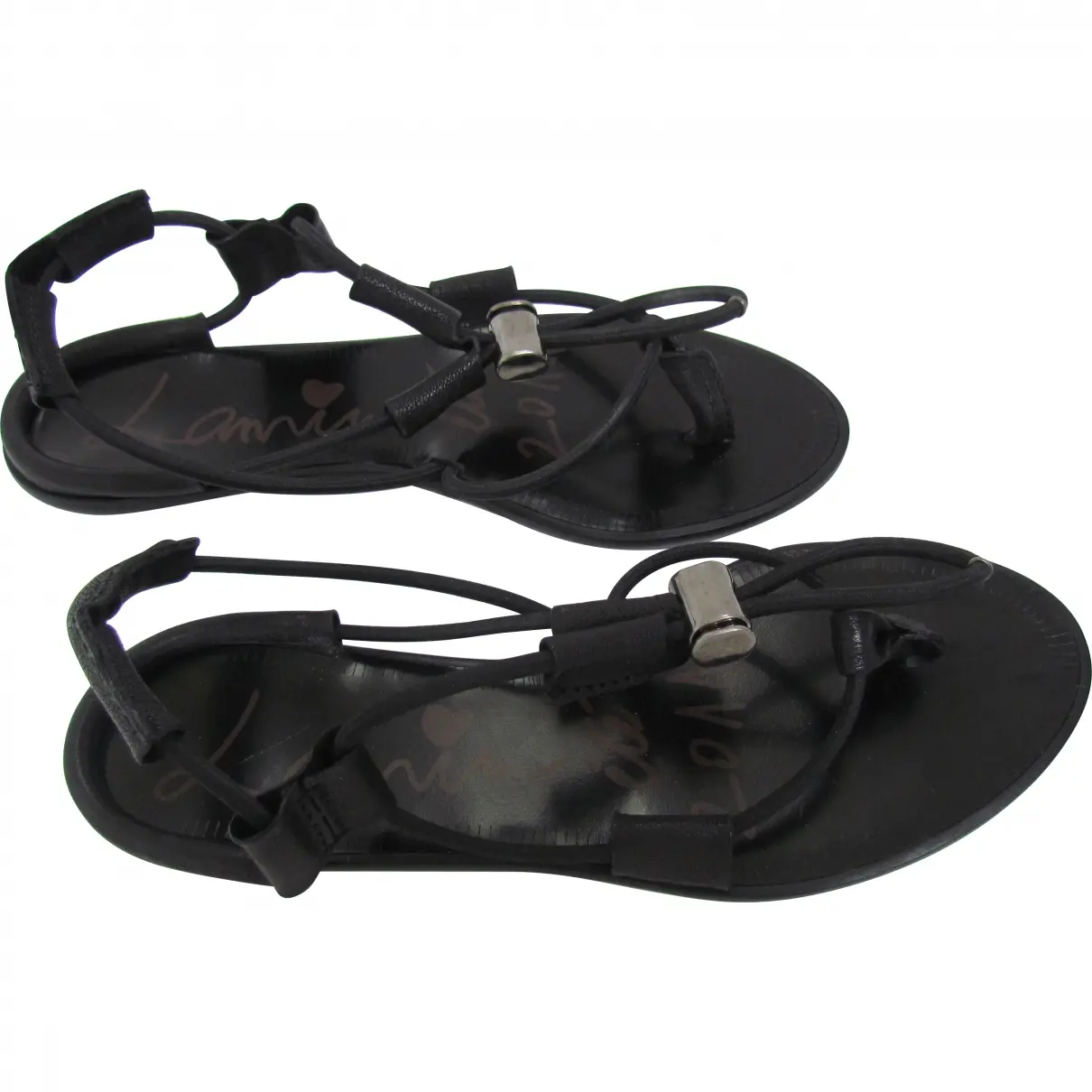 Black Leather Sandals Lanvin