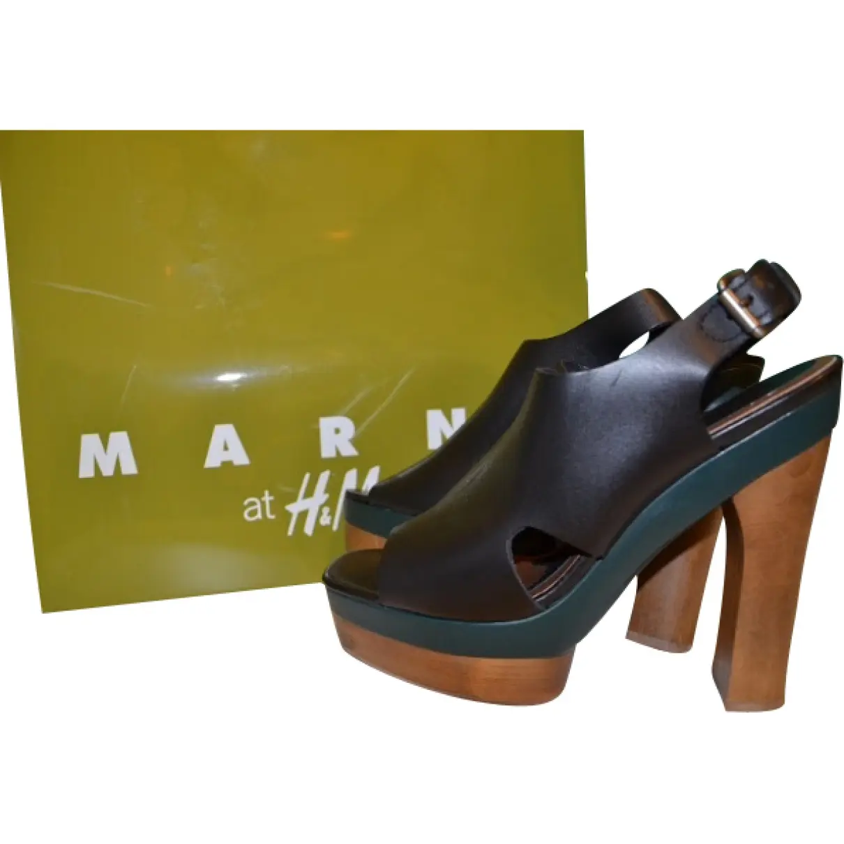 Black Leather Sandals Marni For H&M