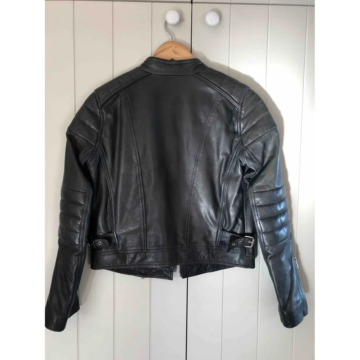 Buy Sandro Leather biker jacket online