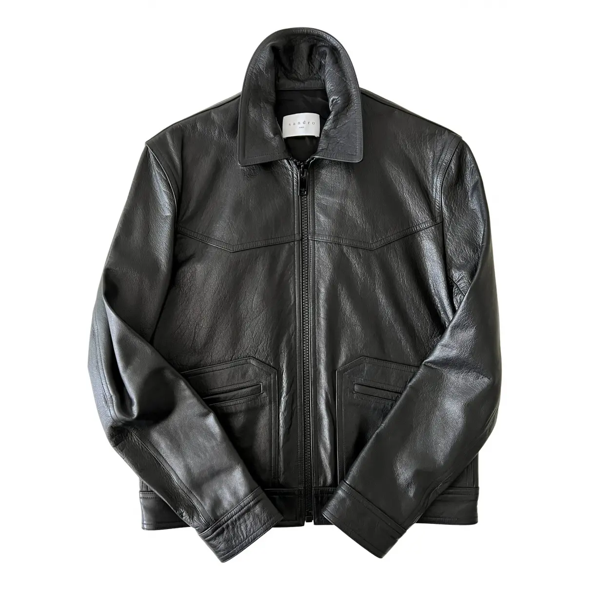Leather jacket Sandro - Vintage