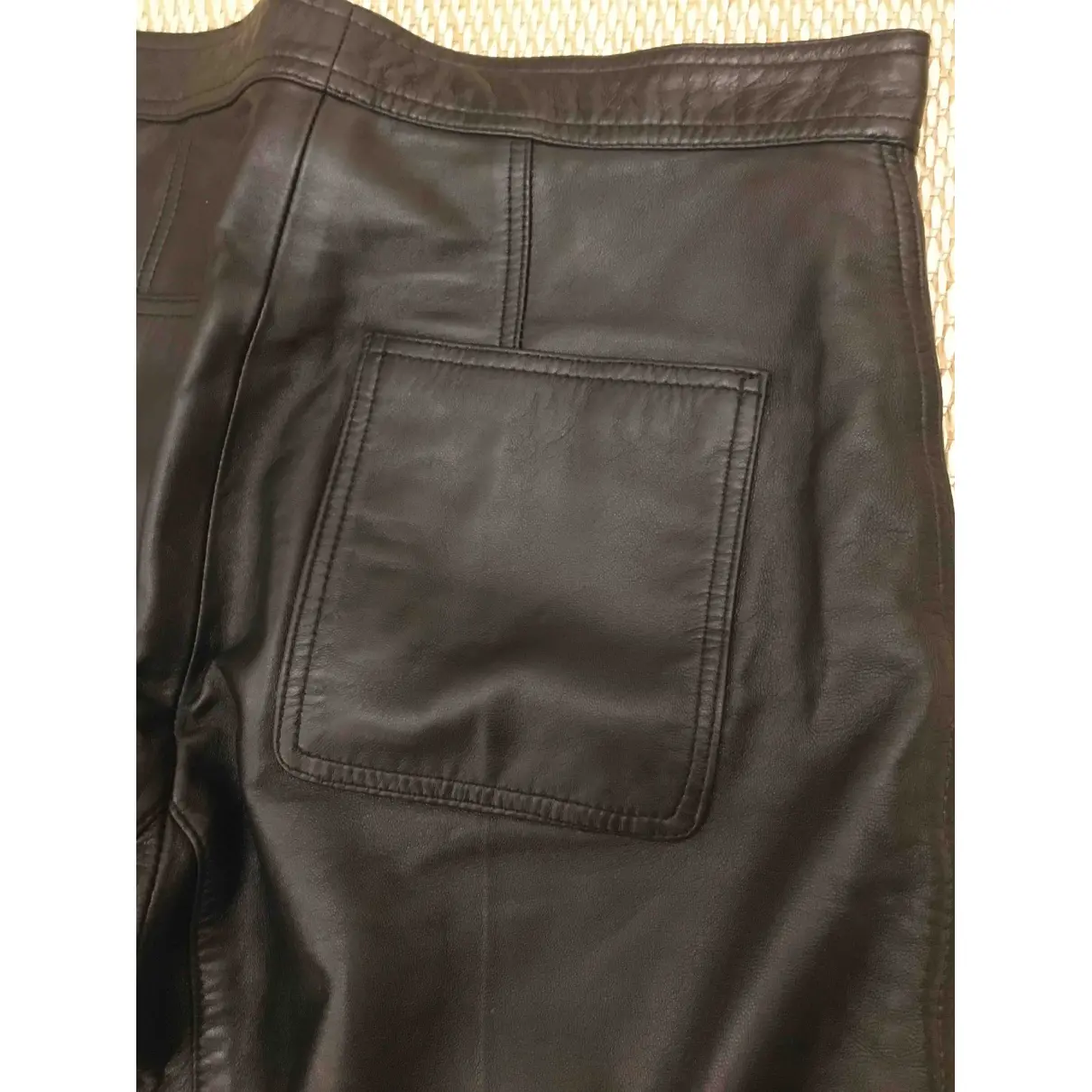 Leather straight pants Sandro
