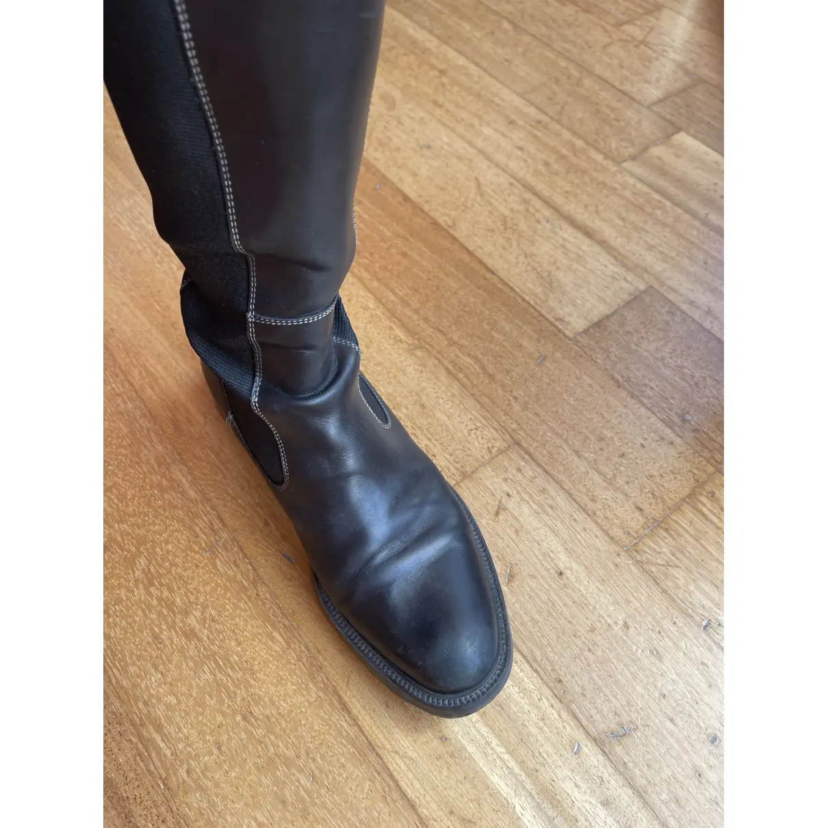 Leather riding boots Santoni