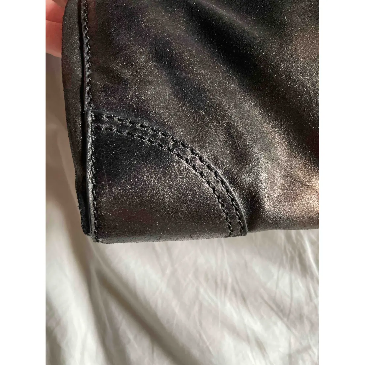 Leather clutch bag Sara Berman