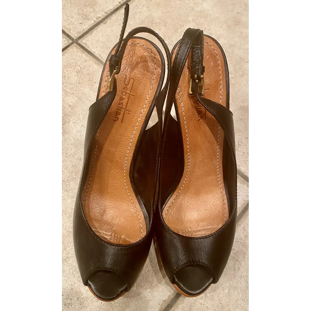 Buy SARAH AND SEBASTIAN Leather heels online