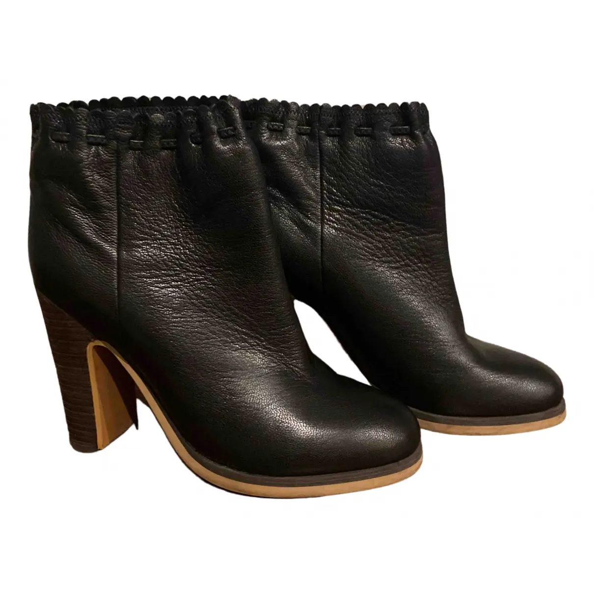 Leather ankle boots See by Chloé