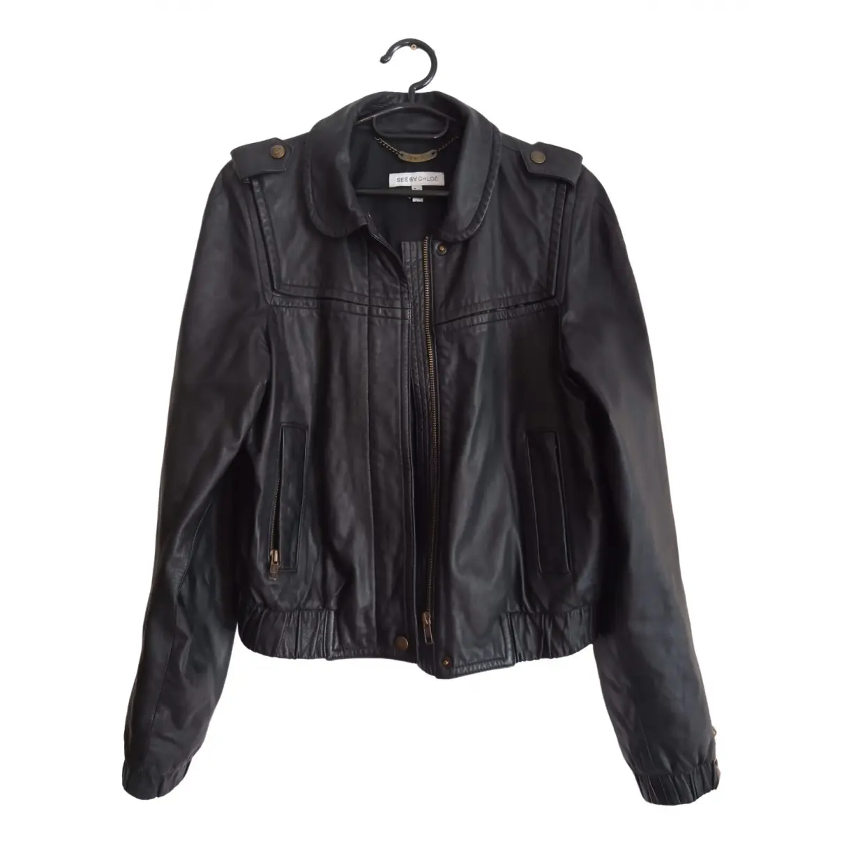 Leather biker jacket See by Chloé