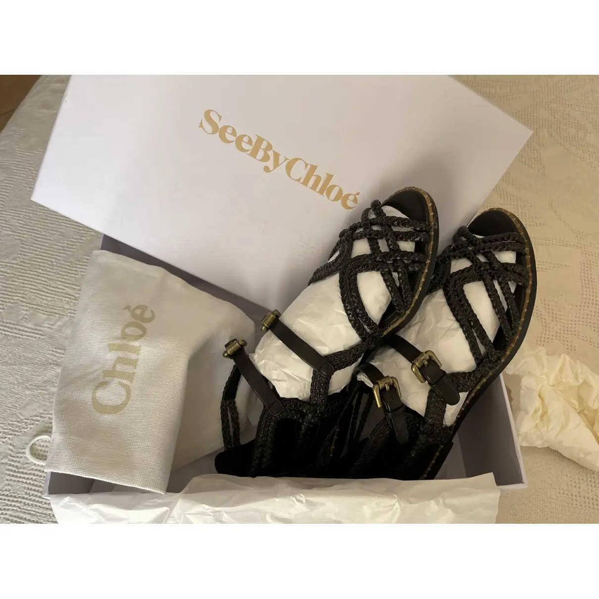 Leather sandals See by Chloé