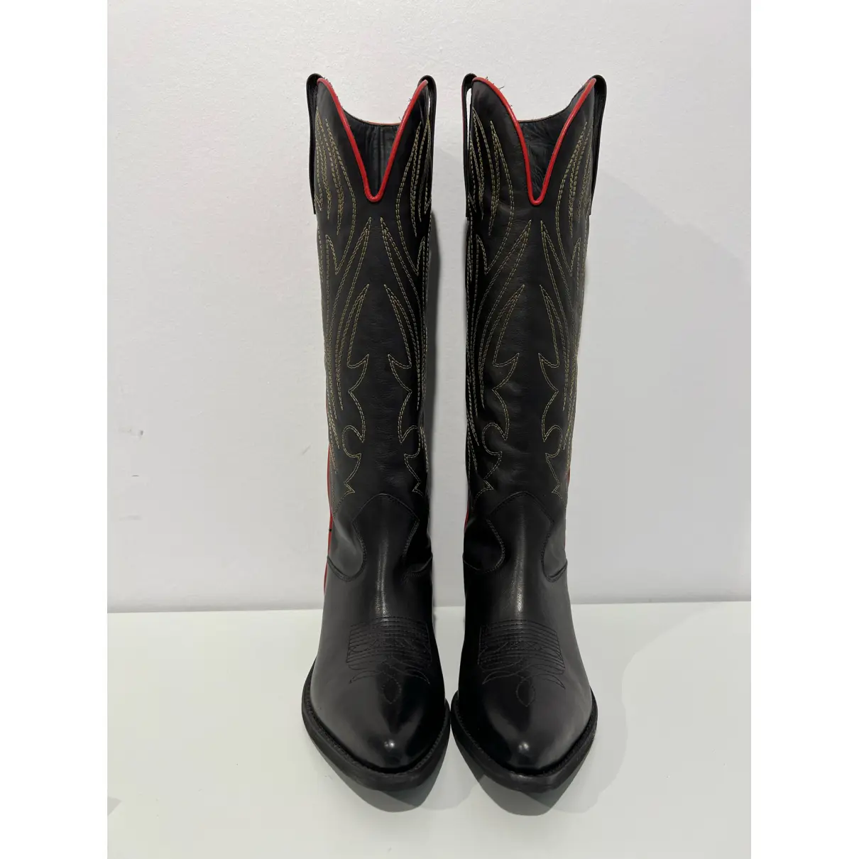 Leather cowboy boots Semicouture