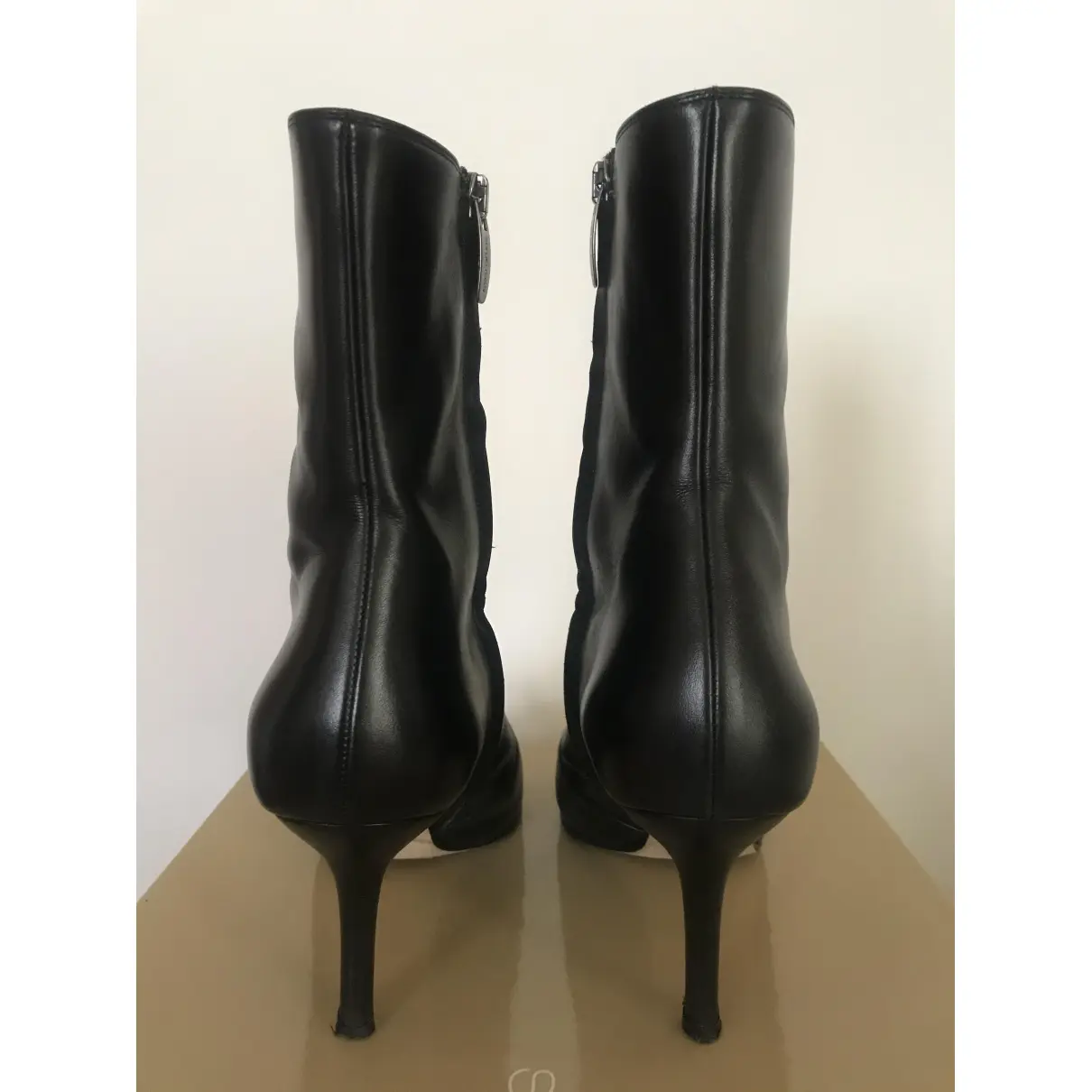 Leather ankle boots Sergio Rossi - Vintage