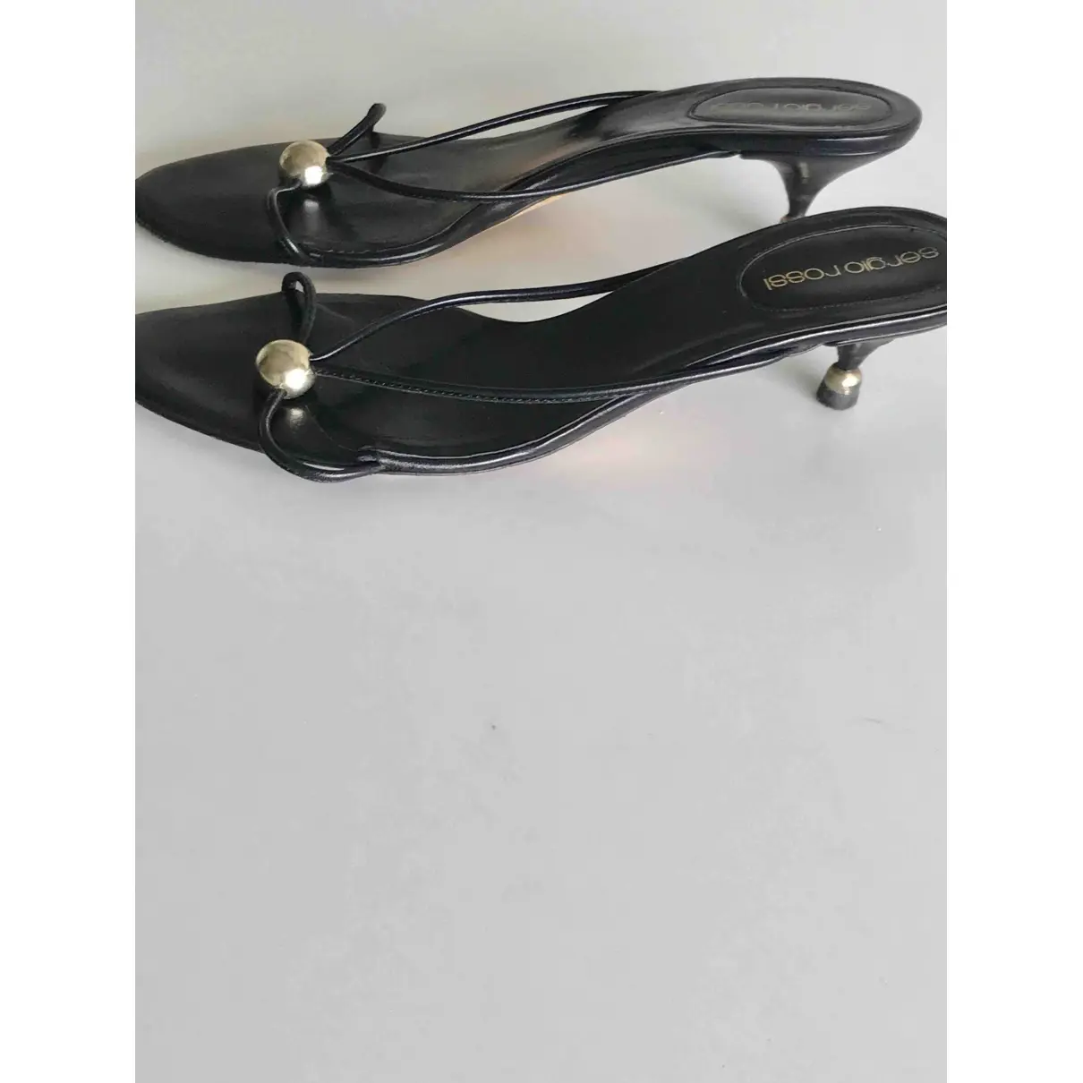 Buy Sergio Rossi Leather mules online - Vintage