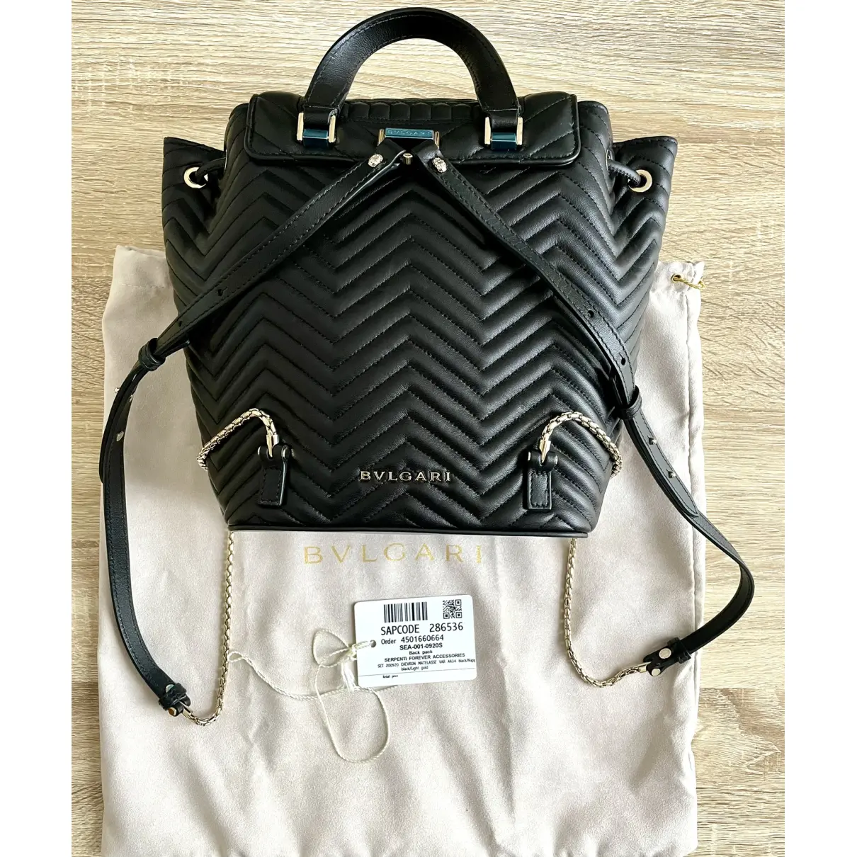 Buy Bvlgari Serpenti leather backpack online