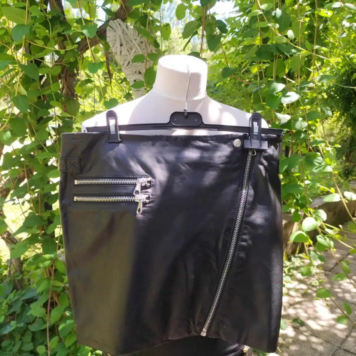 Leather mini skirt Set