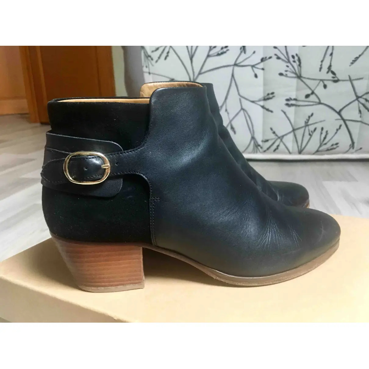 Buy Sézane Leather ankle boots online