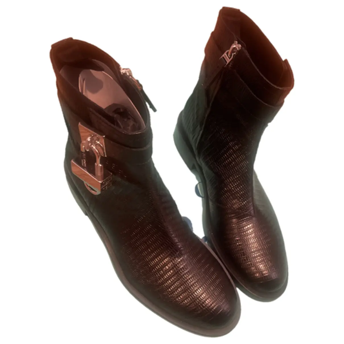 Shark leather boots