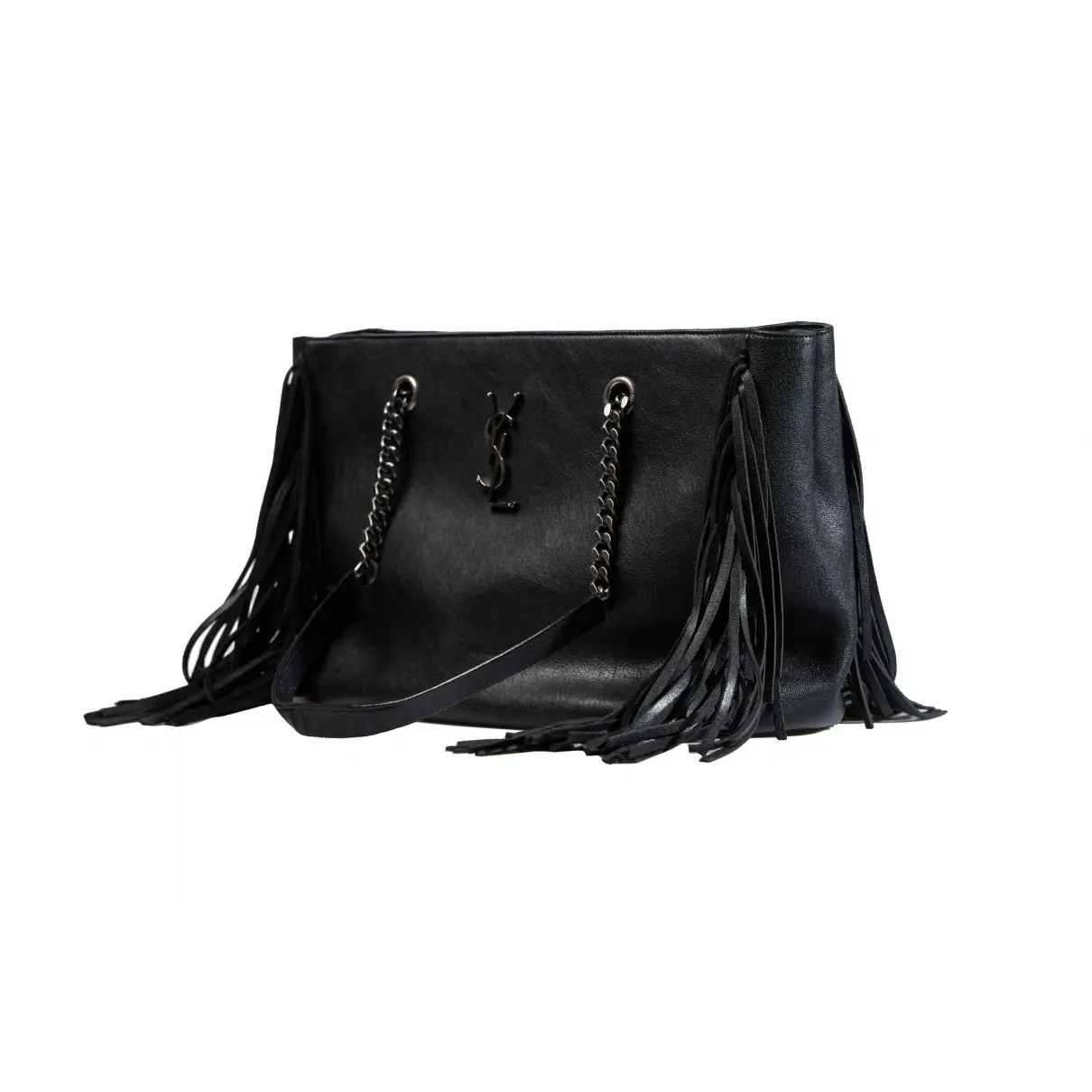 Shopping monogramme leather handbag Saint Laurent