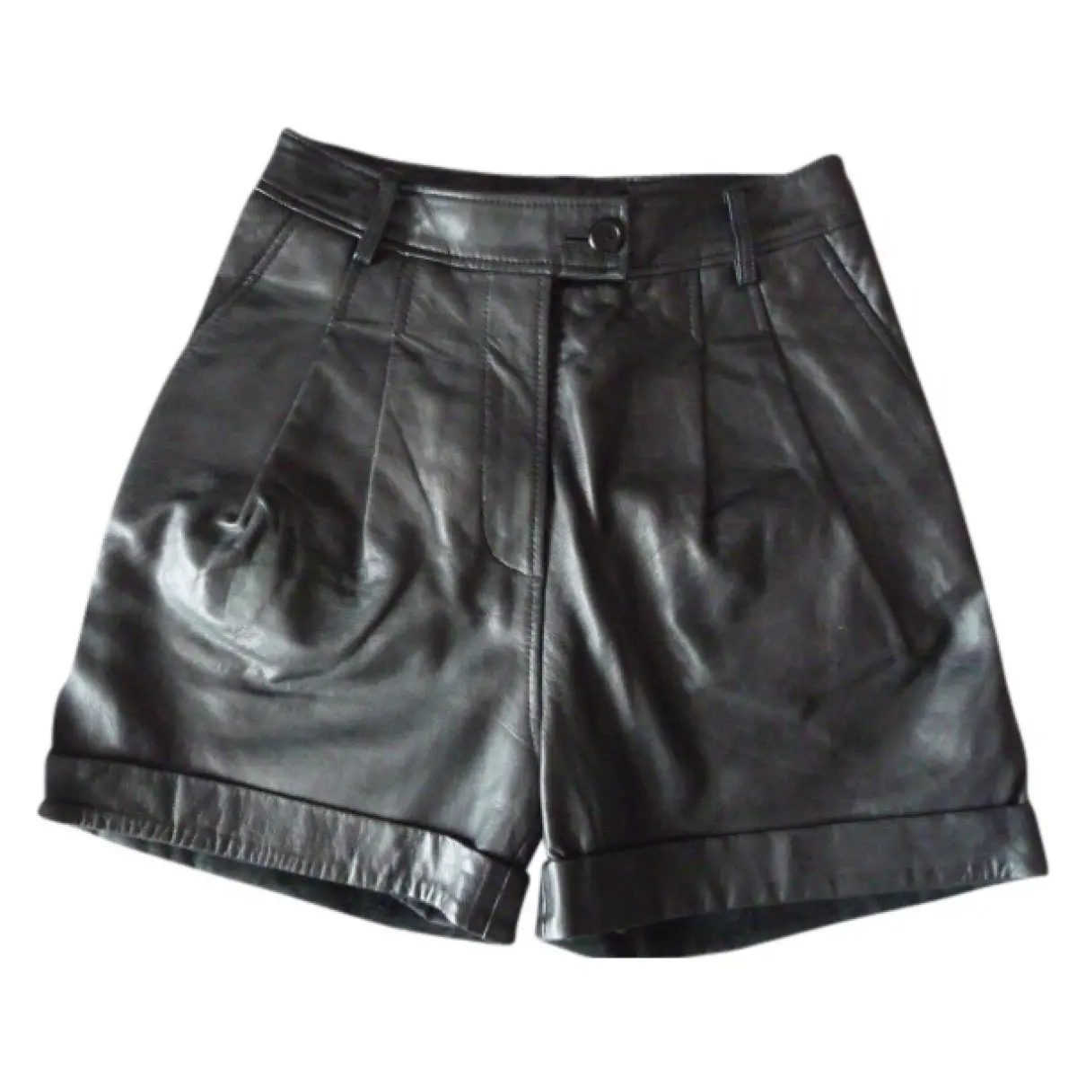 Black Leather Shorts Paul & Joe Sister