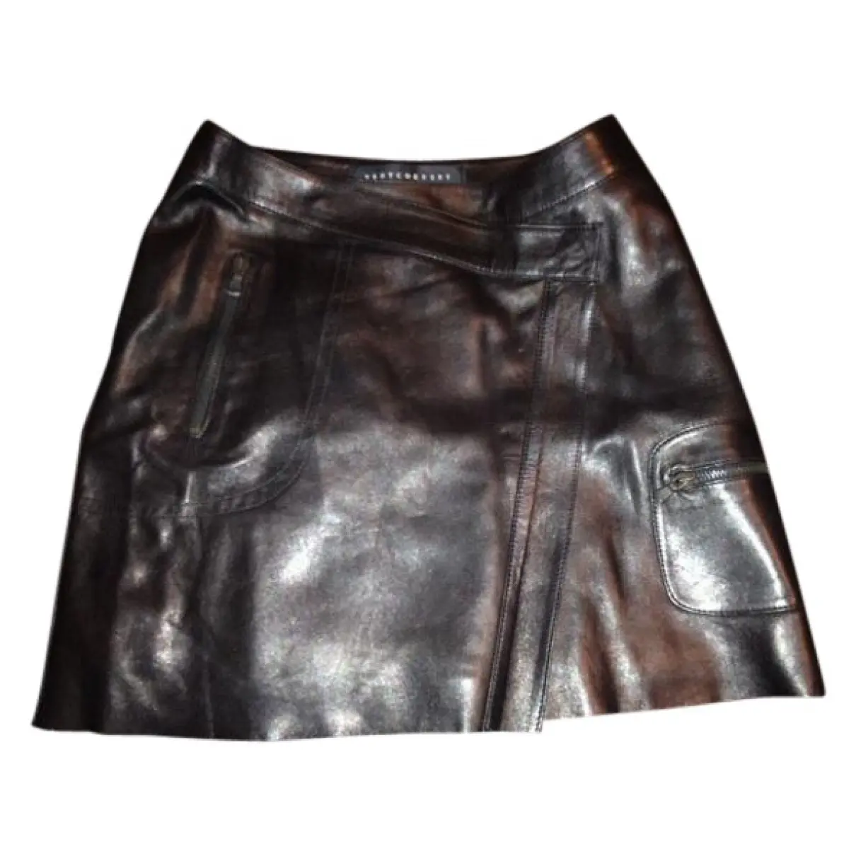 Black Leather Skirt Ventcouvert