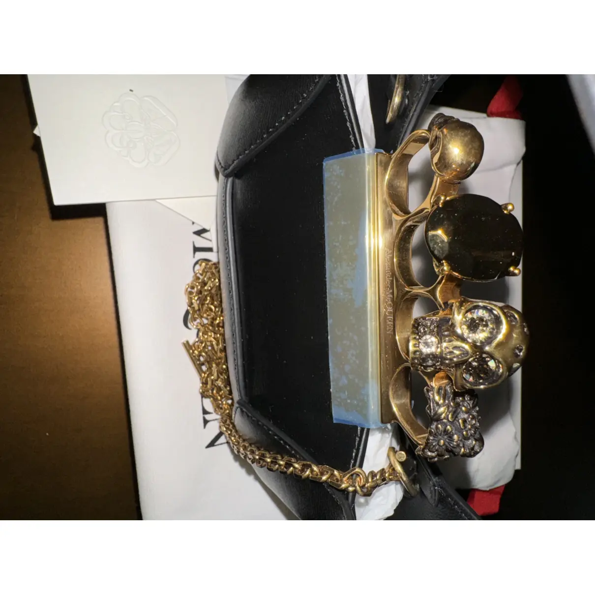 Skull leather handbag Alexander McQueen