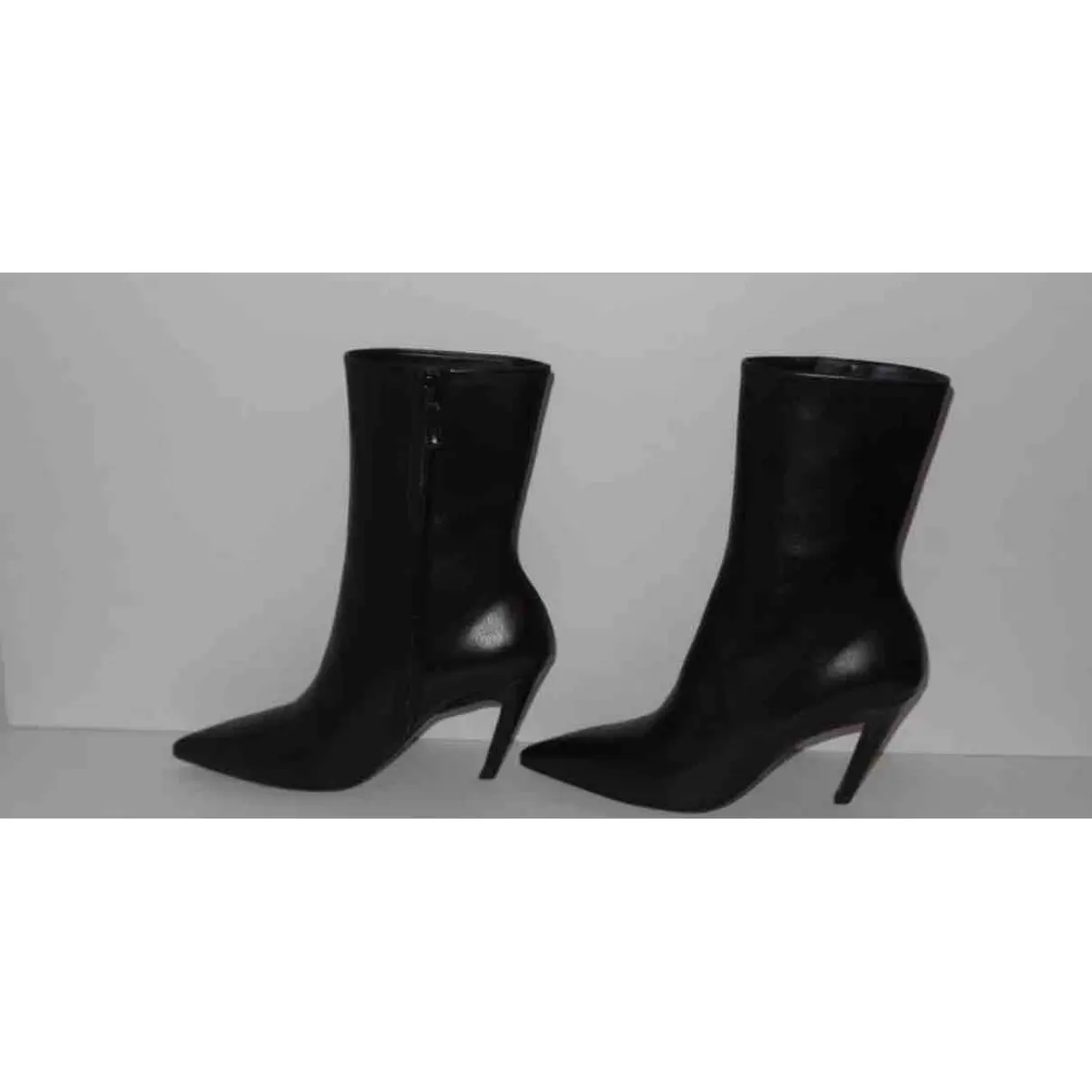 Slash leather boots Balenciaga