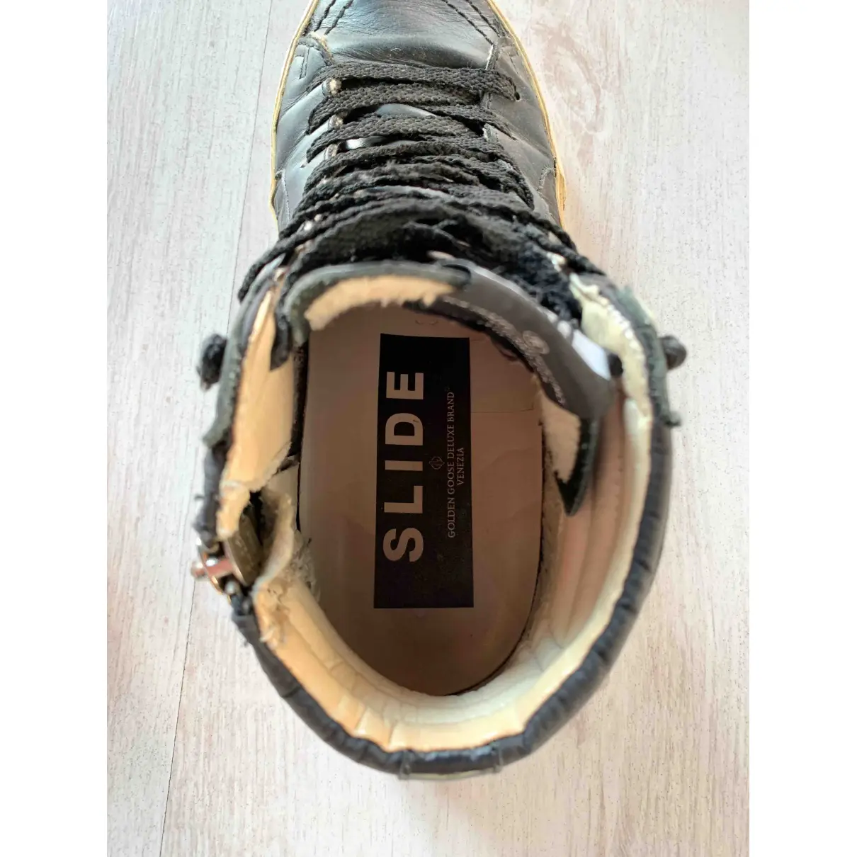 Slide leather trainers Golden Goose