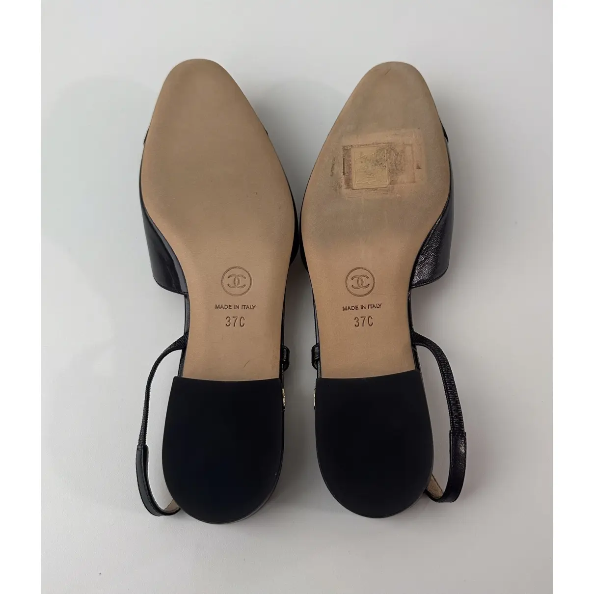 Slingback leather ballet flats Chanel