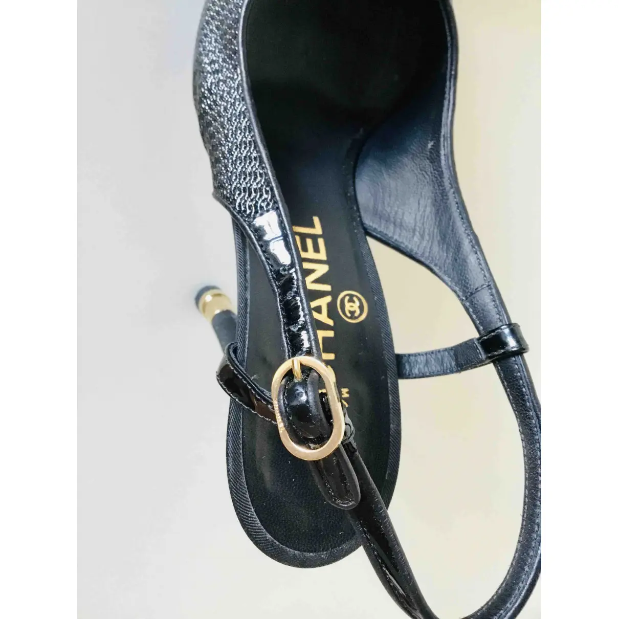 Slingback leather heels Chanel