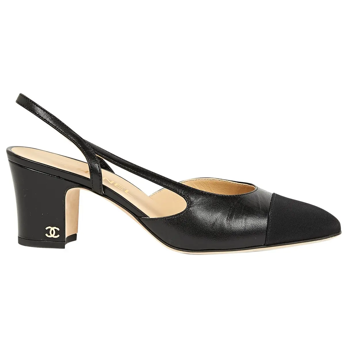 Slingback leather heels Chanel - Vintage