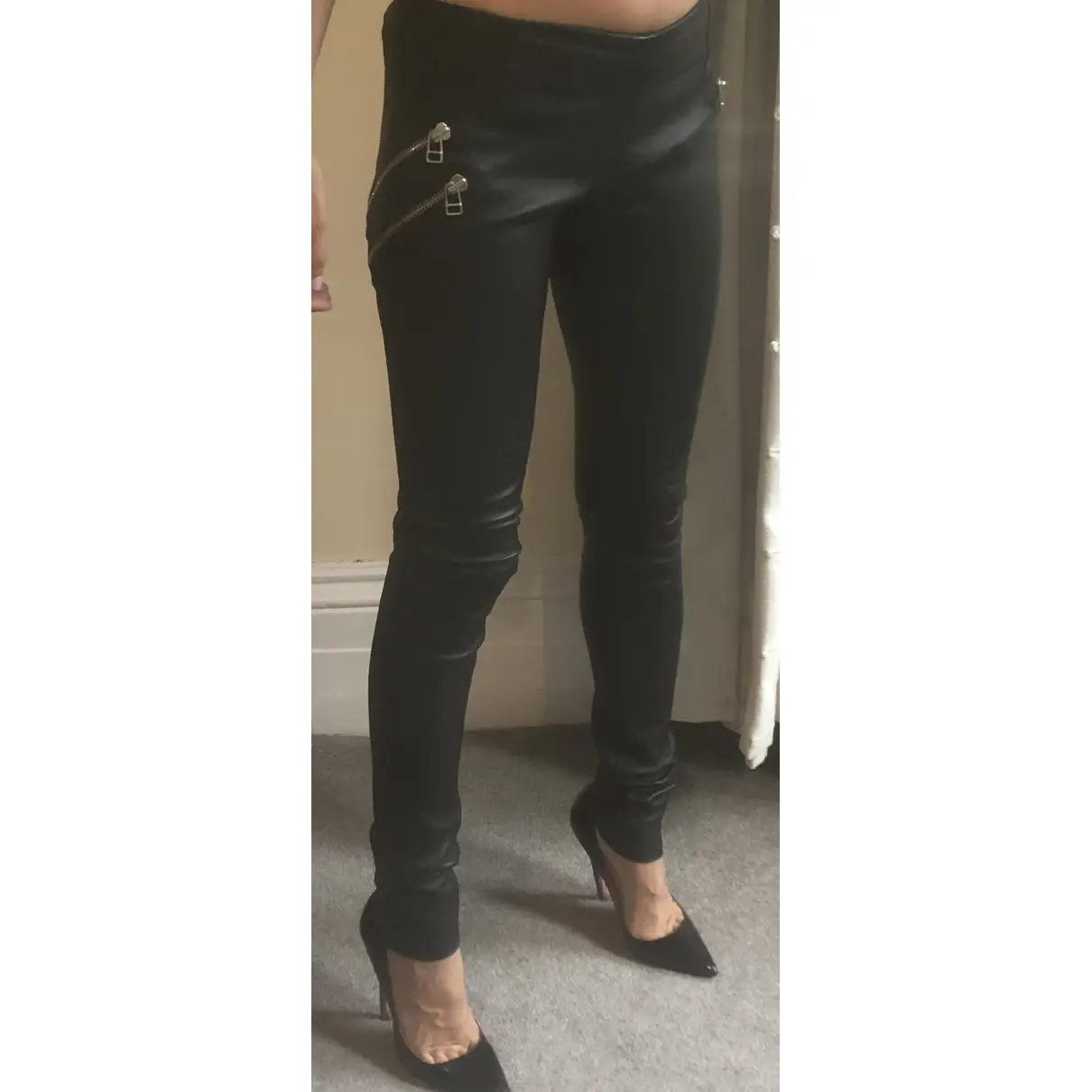 Leather leggings SLY010