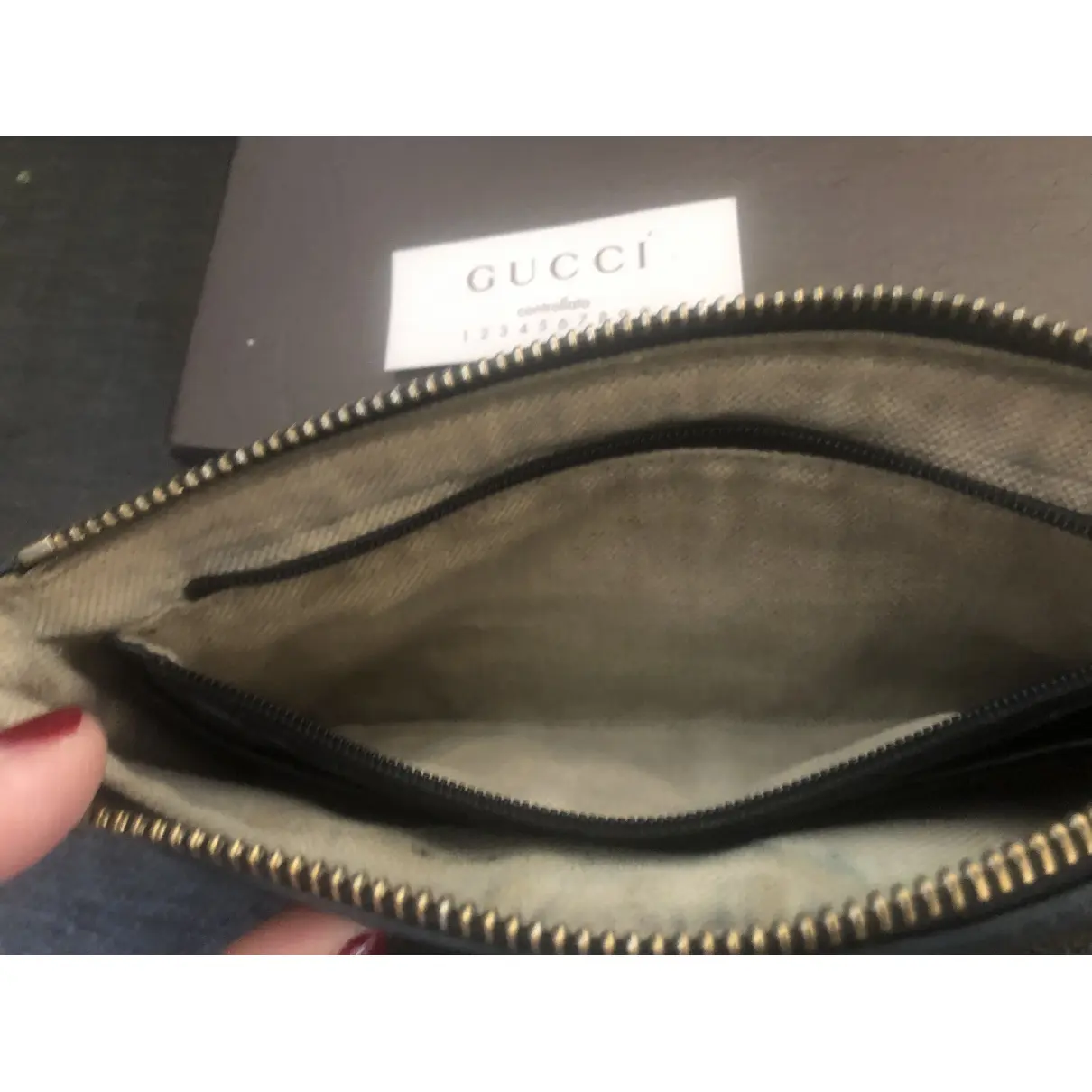 Soho leather clutch bag Gucci