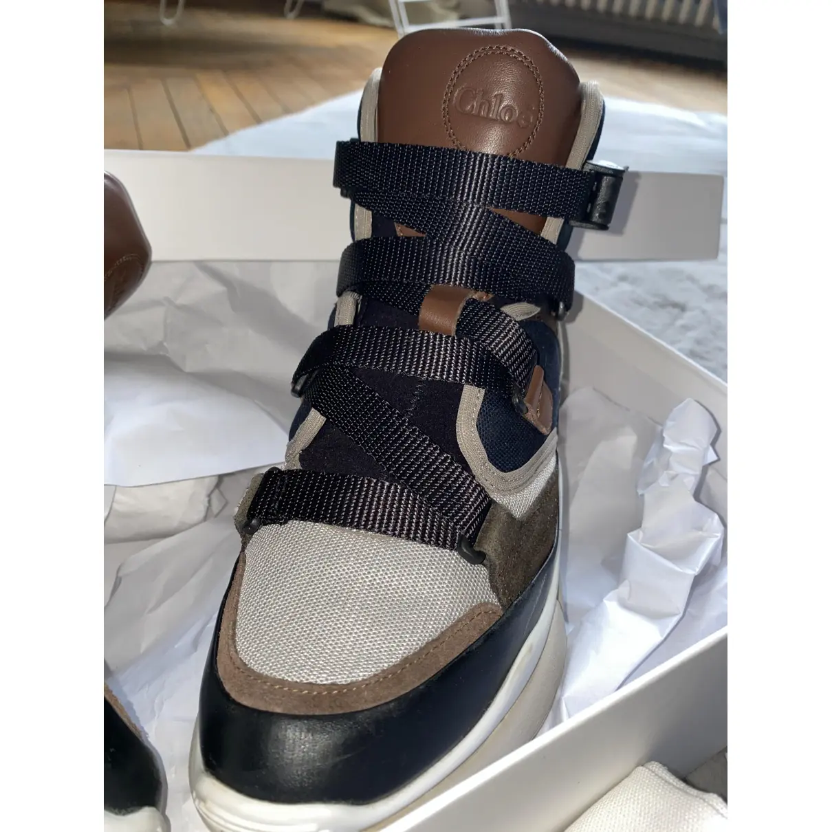 Buy Chloé Sonnie leather trainers online