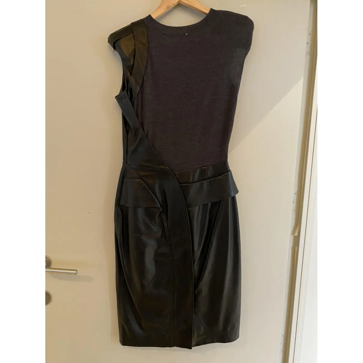 Buy Sportmax Leather mid-length dress online