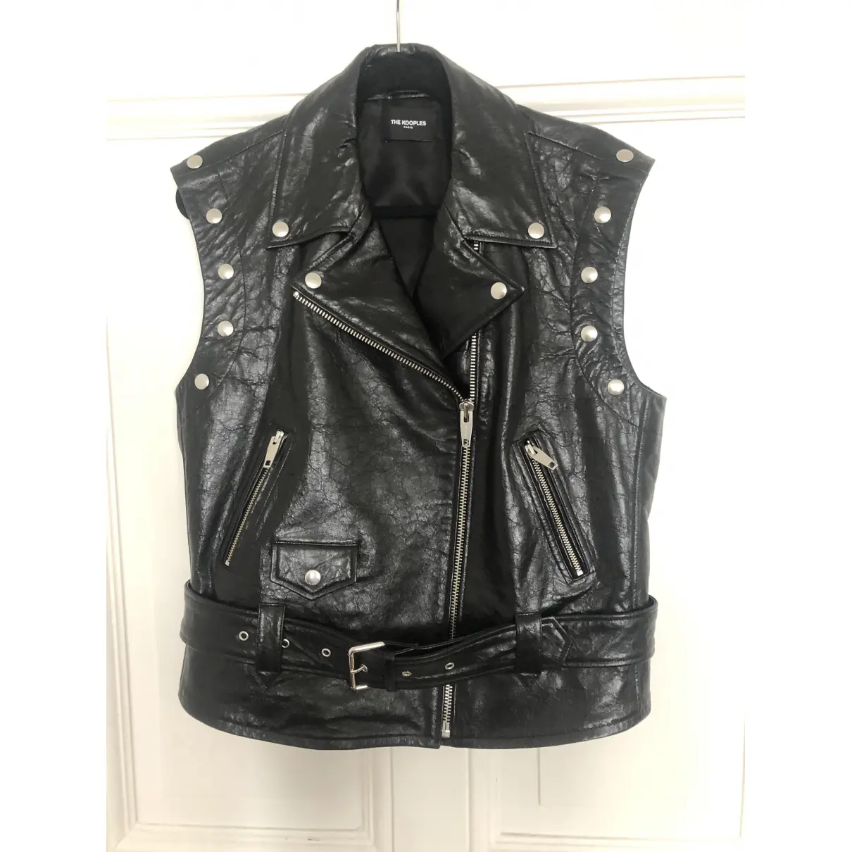 Buy The Kooples Spring Summer 2020 leather biker jacket online