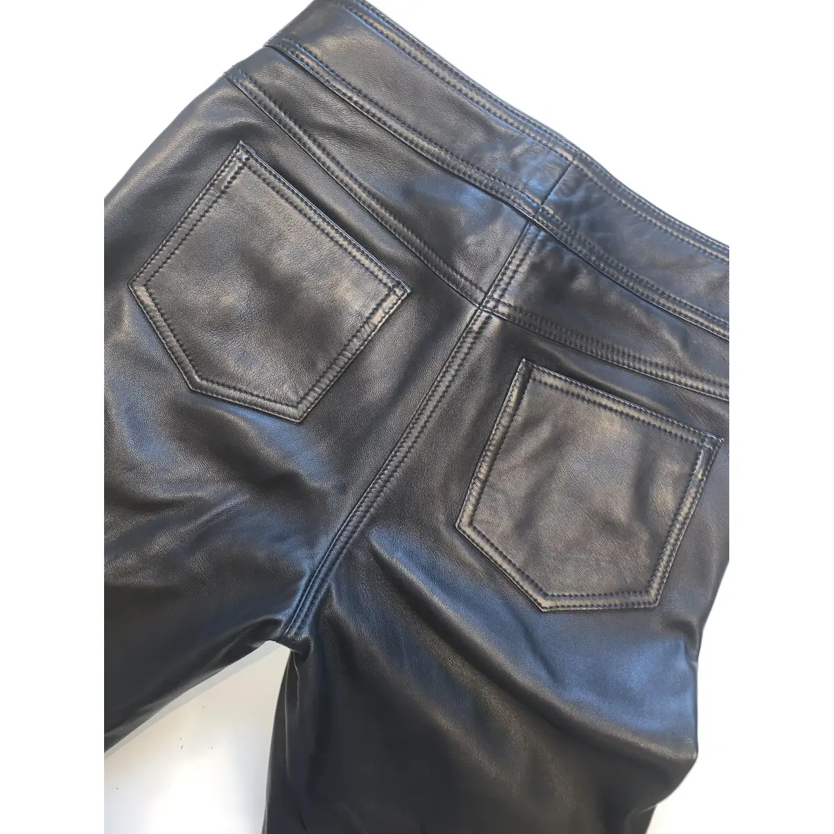 Leather straight pants Stand studio