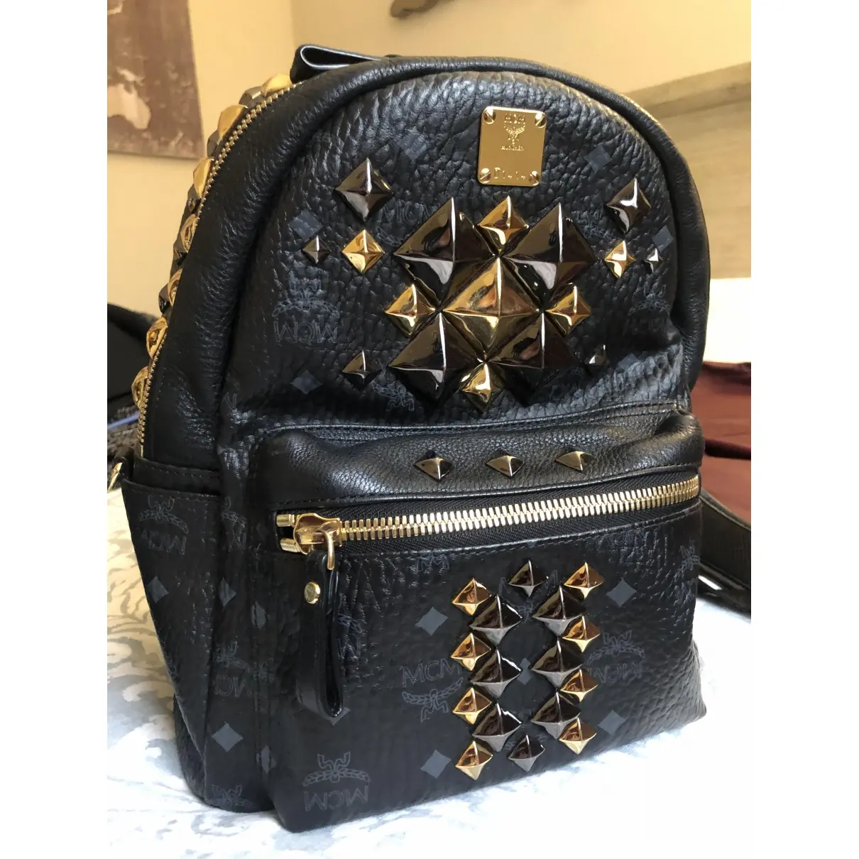 MCM Stark leather backpack for sale
