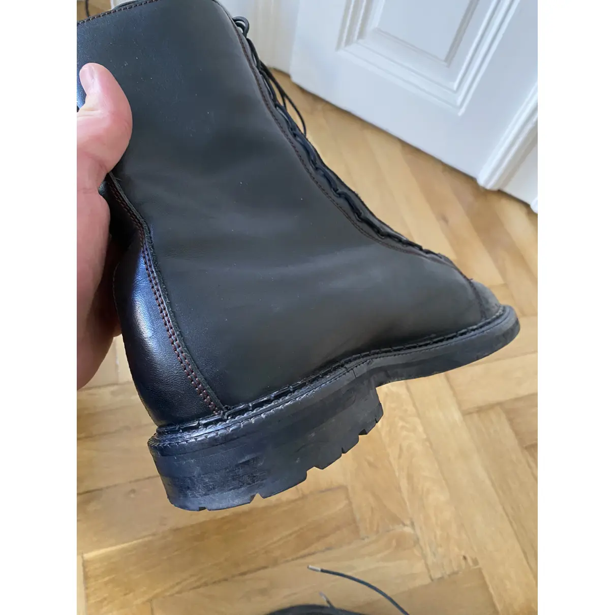 Leather boots Stone Island