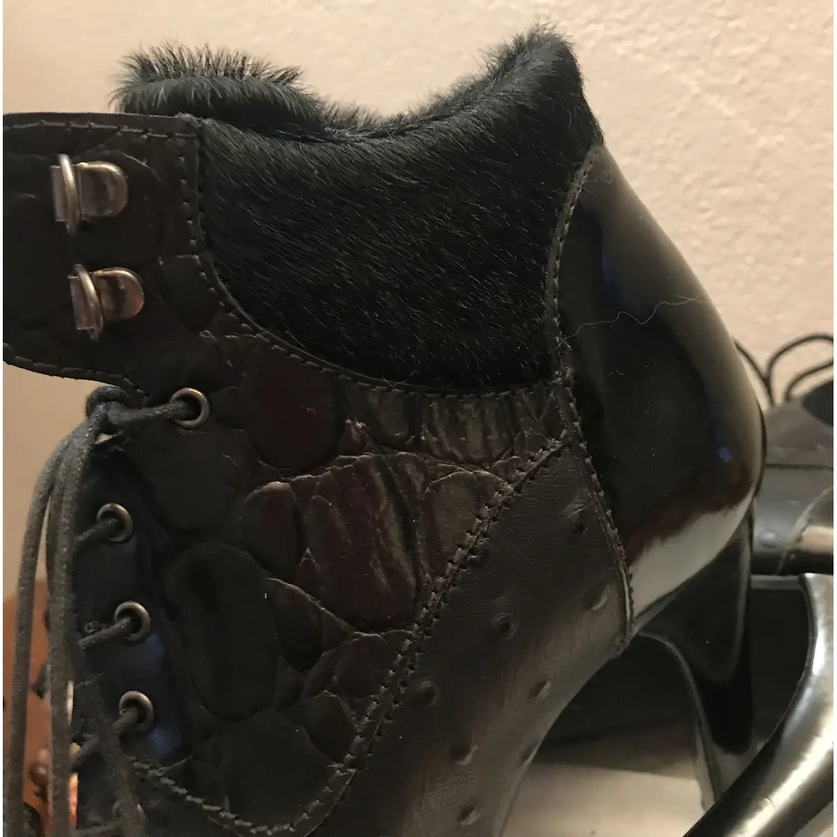 Buy Stuart Weitzman Leather lace up boots online